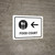 Food Court With Left Arrow White Landscape - Wall Sign