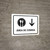 Food Court With Down Arrow White Spanish Landscape - Wall Sign