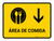 Food Court With Down Arrow Yellow Spanish Landscape - Wall Sign