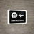 Food Court With Left Arrow Black Spanish Landscape - Wall Sign