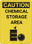 Caution: Chemical Storage Area Vertical - Wall Sign