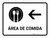 Food Court With Left Arrow White Spanish Landscape - Wall Sign
