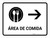 Food Court With Right Arrow White Spanish Landscape - Wall Sign