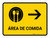 Food Court With Right Arrow Yellow Spanish Landscape - Wall Sign