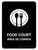 Food Court Black Bilingual Spanish Portrait - Wall Sign