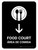Food Court With Down Arrow Black Bilingual Portrait - Wall Sign