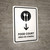 Food Court With Down Arrow White Bilingual Spanish Portrait - Wall Sign