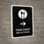 Food Court With Right Arrow Black Bilingual Spanish Portrait - Wall Sign