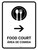 Food Court With Right Arrow White Bilingual Spanish Portrait - Wall Sign