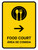 Food Court With Right Arrow Yellow Bilingual Spanish Portrait - Wall Sign