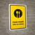 Food Court Yellow Bilingual Portrait - Wall Sign