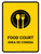 Food Court Yellow Bilingual Portrait - Wall Sign