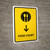 Food Court With Down Arrow Yellow Portrait - Wall Sign