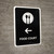 Food Court With Left Arrow Black Portrait - Wall Sign