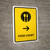 Food Court With Right Arrow Yellow Portrait - Wall Sign