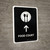 Food Court With Up Arrow Black Portrait - Wall Sign