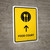 Food Court With Up Arrow Yellow Portrait - Wall Sign