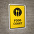 Food Court Yellow Portrait - Wall Sign