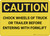 Caution: Before Entering with Forklift Chock Wheels - Wall Sign