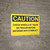 Caution: Before Entering with Forklift Chock Wheels - Wall Sign