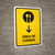 Food Court With Down Arrow Yellow Spanish Portrait - Wall Sign