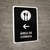 Food Court With Left Arrow Black Spanish Portrait - Wall Sign