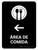 Food Court With Left Arrow Black Spanish Portrait - Wall Sign