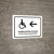 Handicapped Access With Left Arrow White Bilingual Landscape - Wall Sign