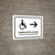 Handicapped Access With Right Arrow White Bilingual Spanish Landscape - Wall Sign