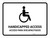Handicapped Access White Bilingual Spanish Landscape - Wall Sign