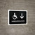 Handicapped Access With Down Arrow Black Landscape - Wall Sign