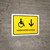 Handicapped Access With Down Arrow Yellow Landscape - Wall Sign