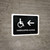 Handicapped Access With Left Arrow Black Landscape - Wall Sign