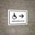 Handicapped Access With Right Arrow White Landscape - Wall Sign
