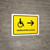 Handicapped Access With Right Arrow Yellow Landscape - Wall Sign
