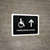 Handicapped Access With Up Arrow Black Landscape - Wall Sign