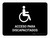 Handicapped Access Black Spanish Landscape - Wall Sign