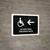 Handicapped Access With Left Arrow Black Spanish Landscape - Wall Sign