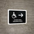 Handicapped Access With Right Arrow Black Spanish Landscape - Wall Sign