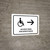 Handicapped Access With Right Arrow White Spanish Landscape - Wall Sign