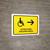 Handicapped Access With Right Arrow Yellow Spanish Landscape - Wall Sign