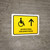Handicapped Access With Up Arrow Yellow Spanish Landscape - Wall Sign