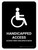 Handicapped Access Black Bilingual Spanish Portrait - Wall Sign