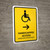 Handicapped Access With Right Arrow Yellow Bilingual Spanish Portrait - Wall Sign