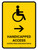 Handicapped Access With Right Arrow Yellow Bilingual Spanish Portrait - Wall Sign