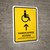 Handicapped Access With Up Arrow Yellow Bilingual Spanish Portrait - Wall Sign