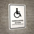 Handicapped Access White Bilingual Spanish Portrait - Wall Sign
