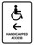 Handicapped Access With Left Arrow White Portrait - Wall Sign