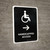 Handicapped Access With Right Arrow Black Portrait - Wall Sign
