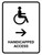 Handicapped Access With Right Arrow White Portrait - Wall Sign